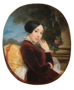 Portret van de zangeres en componiste Pauline Viardot 1821-1910, 1844 door Francois Edouard Picot