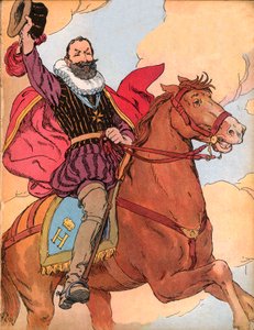 Koning Hendrik IV (1553-1610) (Koning van Frankrijk Henri IV) Illustratie door Francois Edouard Zier in 