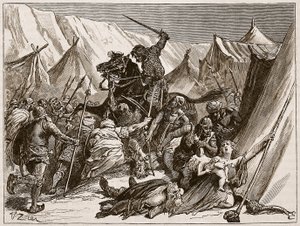 Robert van Normandië verzamelt de Kruisvaarders, illustratie uit 