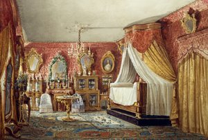 College slaapkamer door Francois Etienne Villeret