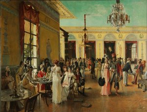 Café Frascati Een scène uit de tijd van Napoleon, 1893