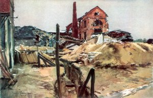Fabrieksgebouwen, Soissons, 19 mei 1915, 1926 door Francois Flameng