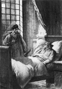 Illustratie uit Les Miserables door Victor Hugo (1802-85) door Francois Flameng