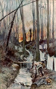 In het bos van Roucy Aisne, 15 april 1917 door Francois Flameng