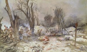 Het offensief bij Saint-Pierre-Aigle, juli 1918 door Francois Flameng