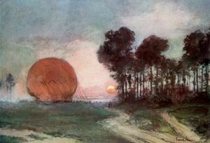 De terugkeer van de ballon, Artois, Frankrijk, 10 juni 1915, 1926 door Francois Flameng