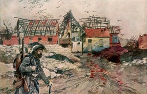 De ruïnes van Ablain-Saint-Nazaire, Artois, Frankrijk, 18 december 1915, 1926