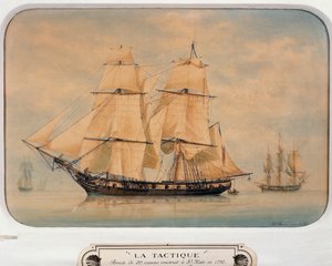 Tactique brig, gebouwd in 1792, Frankrijk door Francois Geoffroy Roux