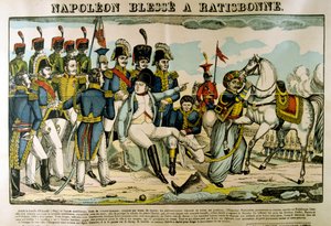 Napoleon gewond bij Ratisbon, april 1809, ca. 1835