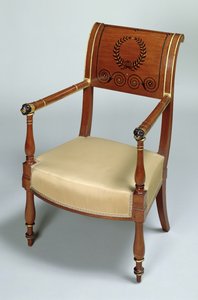 Fontainebleau fauteuil, 1796-1803 door Francois Honore Georges Jacob Desmalter