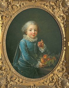 Jongen met perziken, 1760 door Francois Hubert Drouais