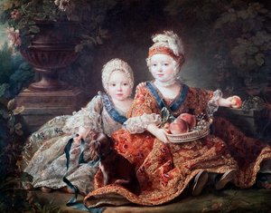 Hertog van Berry (later Lodewijk XVI) en Graaf van Provence (later Lodewijk XVIII) als kinderen