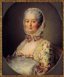 Portret van Jeanne Antoinette Poisson, Markiezin van Pompadour door Francois Hubert Drouais