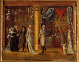 De houten galerij van het Koninklijk Paleis door Francois Joseph baron Bosio