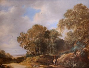 Landschap met herten