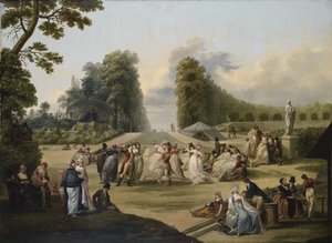 Bal in de Tivoli-tuinen, Parijs, 1799 door Francois Louis Joseph Watteau