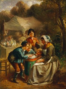 De speelgoedverkoper, 1860 door Francois Louis Lanfant de Metz