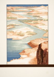 Illustratie uit Prométhée Enchaîné door Aeschylus, pub. 1941 (pochoir print) door Francois Louis Schmied