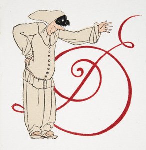 Letter D, uit Personages de Comedie, uitgegeven 1922