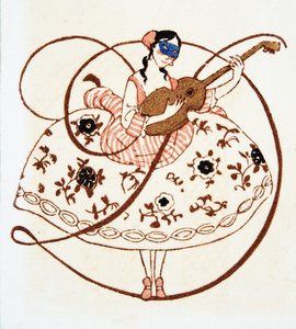 Letter D, uit Personages de Comedie, uitgegeven 1922 door Francois Louis Schmied