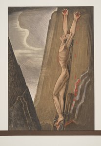 Prometheus aan de Rots genageld, uit Prométhée Enchaîné van Aeschylus, uitgegeven 1941