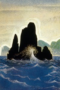 De Odyssee van Homerus: de rots van Gortyne, gegraveerd door Theo Schmied, 1930-33