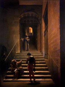 Kloosterinterieur in Rome door Francois Marius Granet