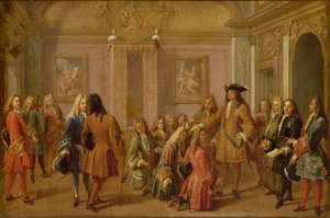 De eerste promotie van de Ridders van Saint Louis door Lodewijk XIV, Versailles 8 mei 1693