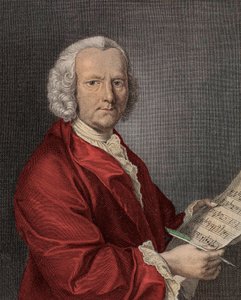 Portret van Willem door Fesch (1687-1761) gravure van Francois La Cave