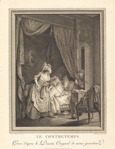 Het ongeval door Francois Nicolas Barthelemy Dequevauviller after Nicolas Lavreince