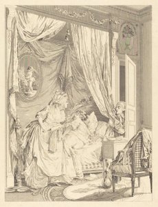 Het ongeval door Francois Nicolas Barthelemy Dequevauviller after Nicolas Lavreince