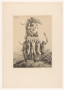 Allegorische voorstelling met Justitia en de Waarheid door Francois Nicolas Chifflart