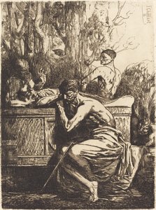 Meditatie door Francois Nicolas Chifflart