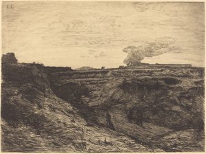 Steengroeve bij Montmartre door Francois Nicolas Chifflart