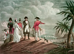 Bonaparte op Sint-Helena door Francois Nicolas Martinet
