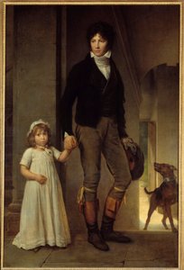 Portret van de schilder Jean Baptiste Isabey en zijn dochter door Baron François Pascal Simon Gérard