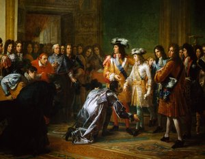 Erkenning van de Hertog van Anjou als Koning van Spanje, schilderij door Francois Gerard, Spanje