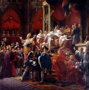 De kroning van koning Karel X, 29 mei 1825 in de kathedraal van Reims (detail) door Francois Pascal Simon Gerard
