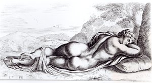 Hermafrodiet in de Borghese-tuinen, ca. 1653 door Francois Perrier