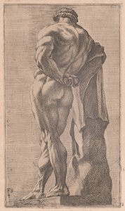 De Farnese Hercules, gezien van achteren [plaat 4]