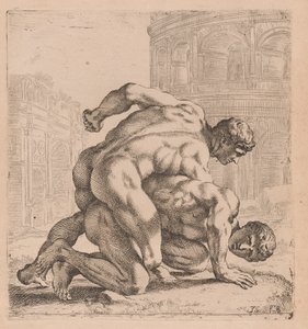 De Medici Worstelaars, zijaanzicht, naar rechts gedraaid [plaat 35]
