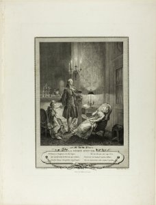 Winteravond, uit Monument du Costume Physique et Moral de la fin du Dix-huitième siècle door Francois Robert Ingouf