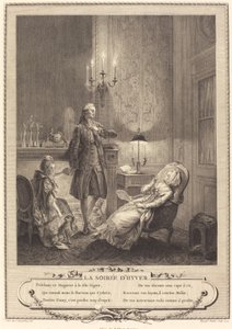 De Winteravond door Francois Robert Ingouf after Sigmund Freudenberger