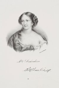 Portret van de schrijfster Antoinette Des Houlières door Francois Seraphin Delpech