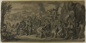 Mozes slaat op de rots door Francois Verdier
