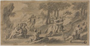 De vlucht van de Centaur Nessus met Dejanina door Francois Verdier
