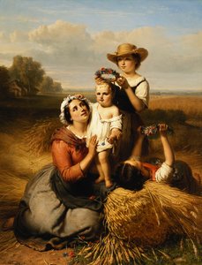 De familie van de oogster