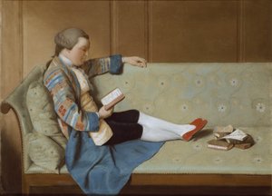 Portret van een Man die Leest - John Farr leest Horace