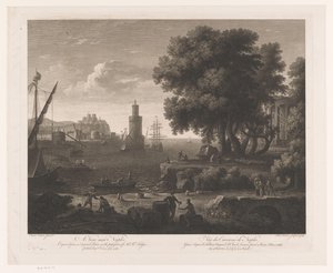 Gezicht op de kust bij Napels