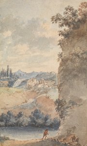 Italiaans landschap door Francois Vivares